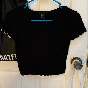 Forever 21 Black cropped shirt